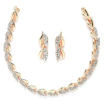 Elegant Leaf Shaped Necklace Set