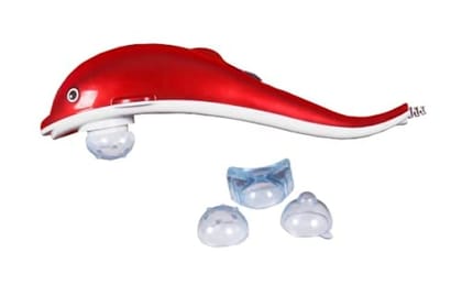 Dolphin Handheld Massager with Vibration, Magnetic, Far Infrared Therapy to Aid in Pain and Stress Relief For Men and Women big size power source from directly to Plug in(MultiColour) Dolphin Handheld Massager with Vibration, Magnetic, Far Infrared Therapy to Aid in Pain and Stress Relief For Men and Women big size power source from directly to Plug in(MultiColour)