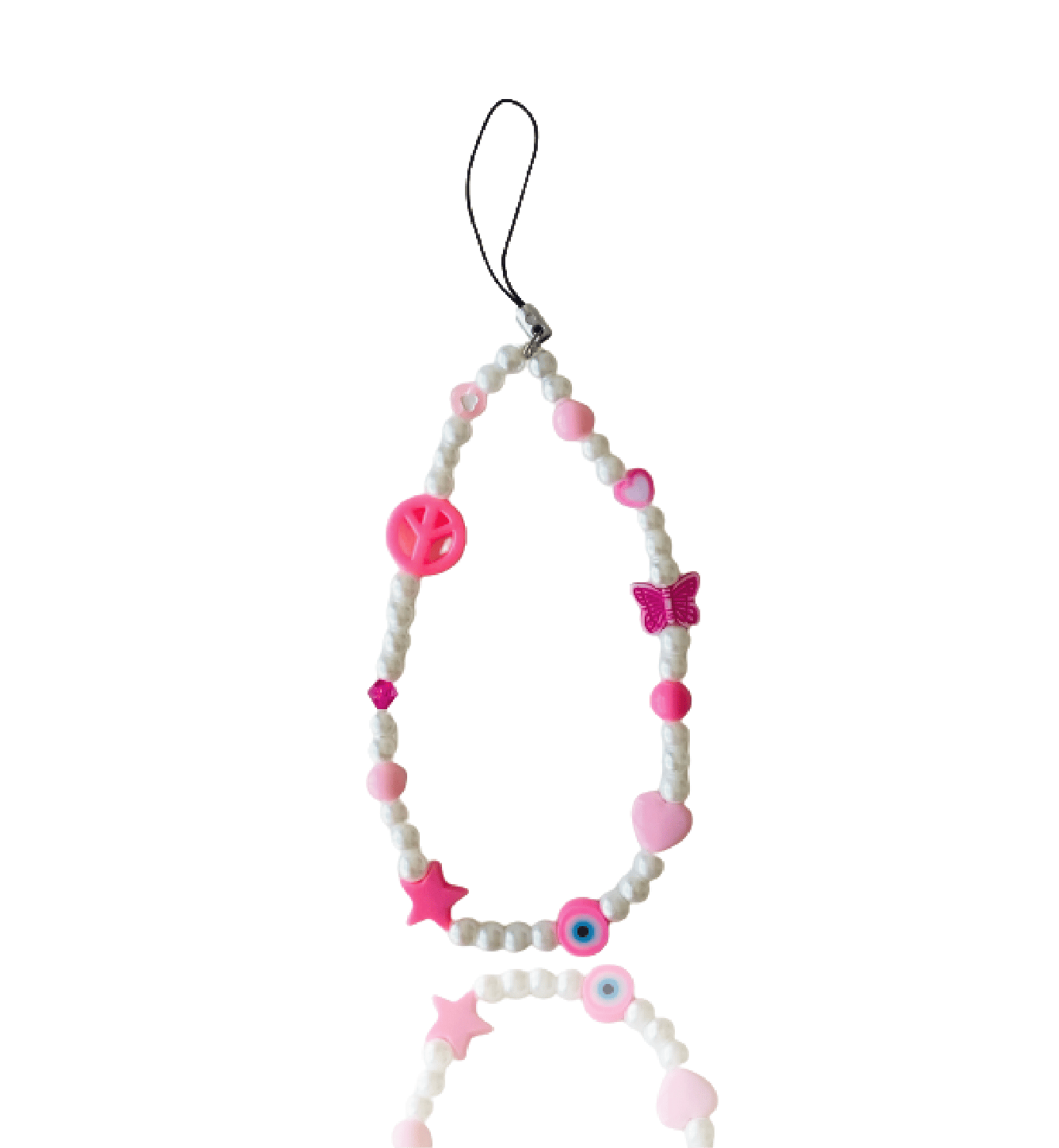 Pink Pearl - Round Phone Charm