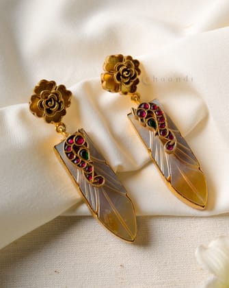 Gold Polish Silver Earrings CHE1681