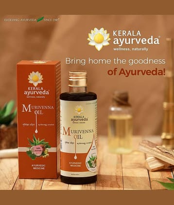 Kerala Ayurveda Murivenna 200Ml, Oil For Burns, Cuts, And Sprains, First Aid Box Oil,Ayurvedic Pain Relief Oil
