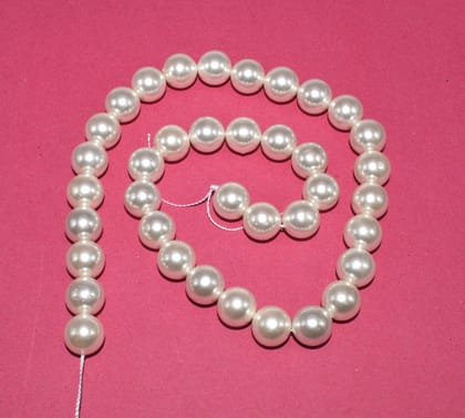 Natural Freshwater Round Pearl Oysters Loose Beads for  Craft & Jewelry Making.  FWP-038-Per String Of Approx 43 Pcs / 10 MM