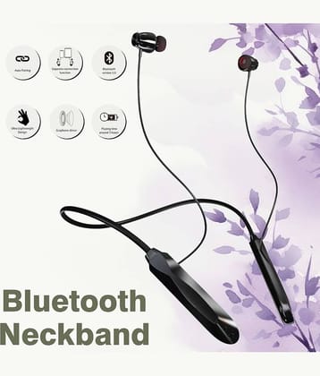 Shop To Shop Bluetooth Neckband In-the-ear Bluetooth Headset with Upto 7h Talktime Deep Bass - Black
