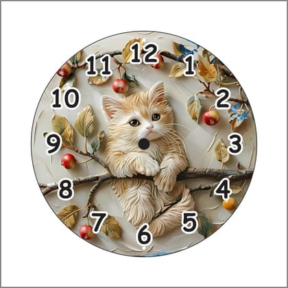 The Magical Gifts Adorable Cat Wall Clock - Whimsical Kitty Decor - Purrfect Gift for Cat Lovers Kids Room Nursery & Home (8 INCH) The Magical Gifts Adorable Cat Wall Clock - Whimsical Kitty Decor - Purrfect Gift for Cat Lovers Kids Room Nursery & Home (8 INCH)