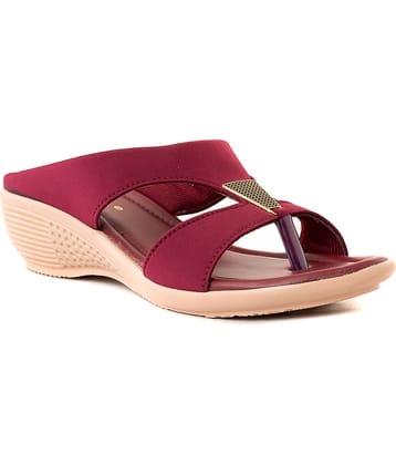 KHADIM Magenta Women's Slip On Heels