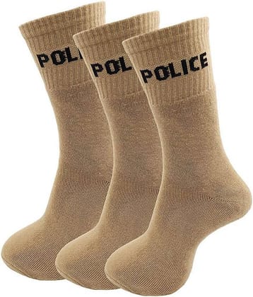 RC. ROYAL CLASS - Cotton Men's Printed Khaki Full Length Socks ( Pack of 3 )