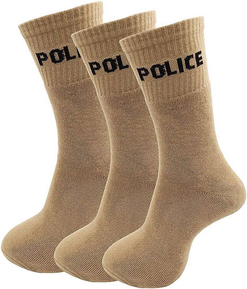 RC. ROYAL CLASS - Cotton Men's Printed Khaki Full Length Socks ( Pack of 3 )