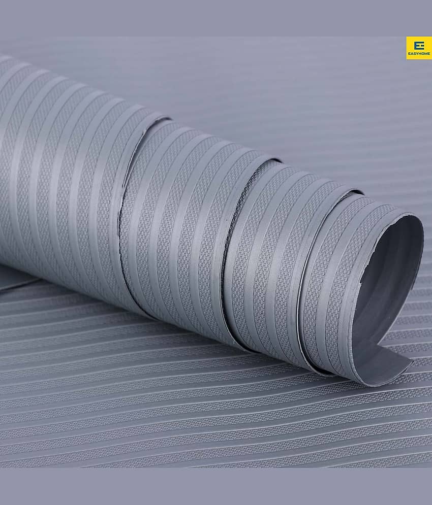 EASYHOME Multipurpose 45cm x 5m Waterproof EVA Lines Anti Slip Mat for Kitchen, Bathroom Cabinet Kitchen Drawer Shelf Mats Liner Sheets Roll, Non-Slip Fridge Mat, Table Mat (45cm x 5 Mtr Roll, Grey)