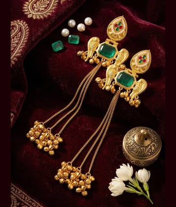 Bhagya Lakshmi Gold Danglers Earrings ( Pack of 1 )