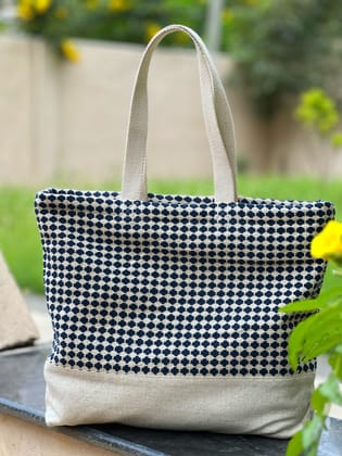 Textured Blue Tote