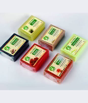 Ayurdaily Assorted Natural Handmade Soaps - India's Traditional Soap 750 g Pack of 6