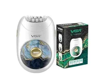 VGR V-706 Professional Women Epilator, 18 Tweezers for Legs, Underarms & Bikini area Cordless Epilator (Pink, White)