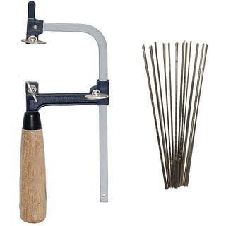 Scorpion Steel Adjustable Coping Hand Saw with 144 Piece Blades For Gold and Silver(75mm Inner Height)