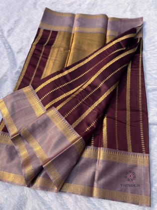 New Wedding Wear Brown n Golden Banarasi Soft Silk Jacquard Weaving Work Fancy Designer Saree
