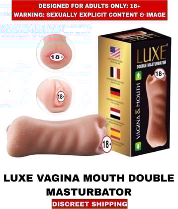 New Adult Concept Perfect Orgasm Experience L U X E 2in1 Pocket Pussy Vagina and Mouth Double Side Masturbator Men's Favorites For Men