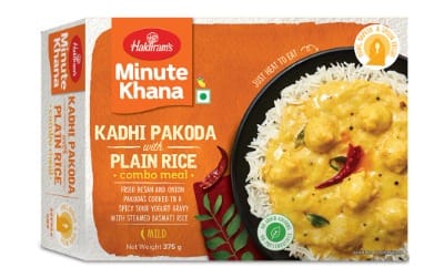 Haldiram's Delhi RTE Kadi Pakoda with Plain Rice, 375g