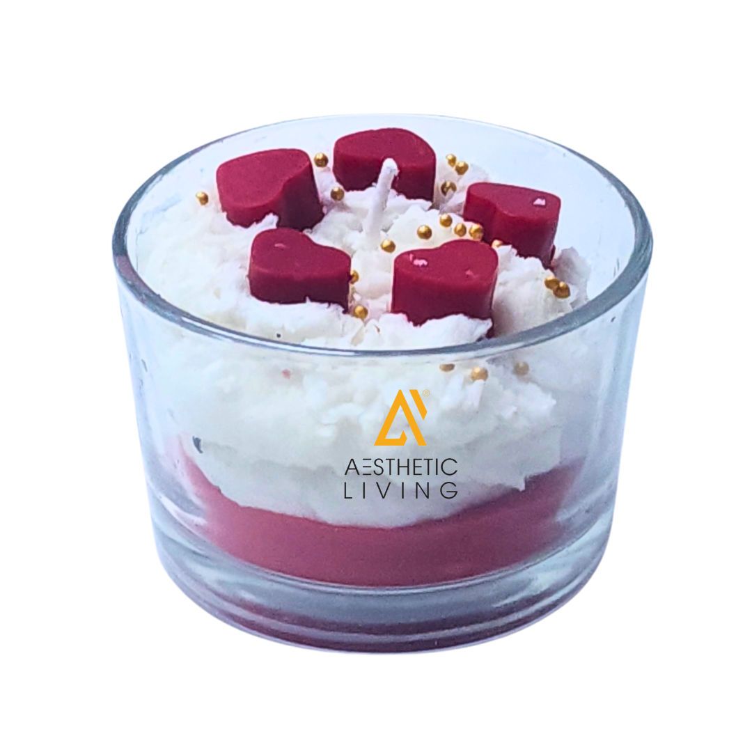 Aesthetic Living Blushing Hearts Valentine's Gift Candle - 110 gM