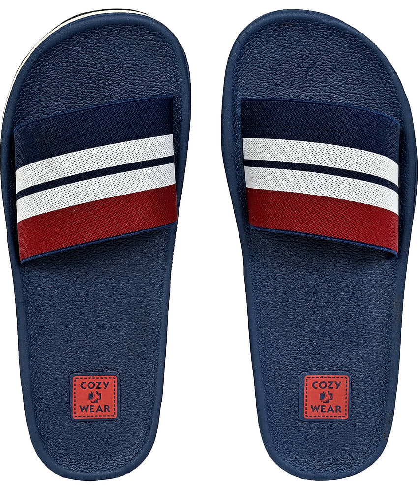 Cozy Wear Navy Blue Men's Slide Flip Flop