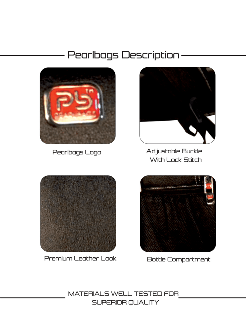 PB Pearlbags 824F Casual Leather Laptop Backpack 30L