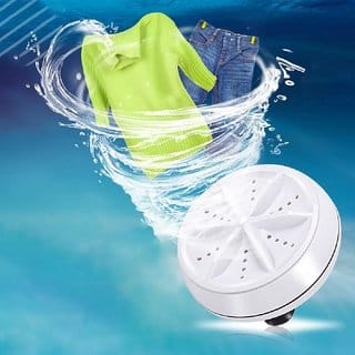 K Kudos Mini Washing Machine, Portable Personal Rotary Ultrasonic Turbine Adjustable with USB Cable Convenient for Trave