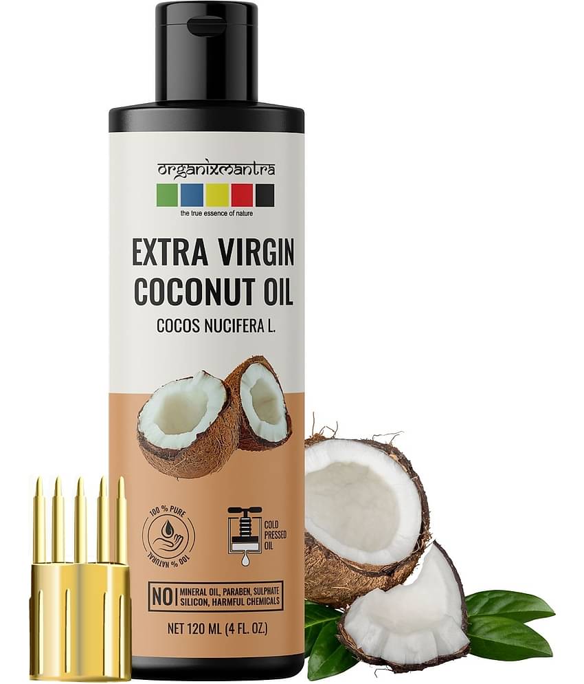 Organix Mantra Extra Virgin Coconut Oil, 100% Pure, Cold Pressed Organic Oil, 120ML