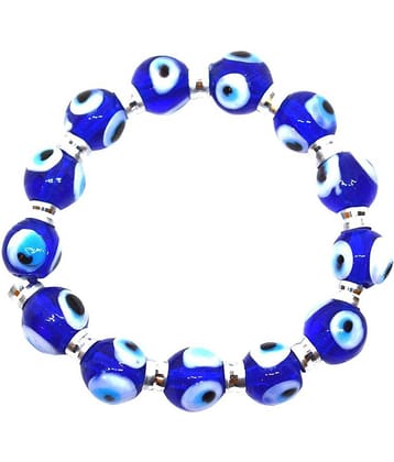 DEV RATNA KENDRA  Turkish Blue Evil Eye Hand Charm Bracelet for Men and Women(FREE NAZAR BATTU)