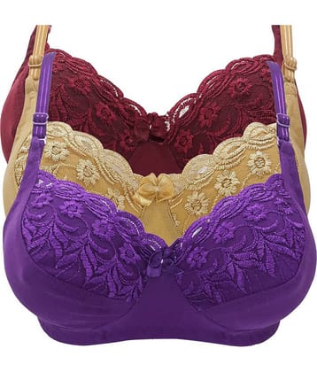 Kiran Enterprises Cotton Minimizer Bra - Multi Color