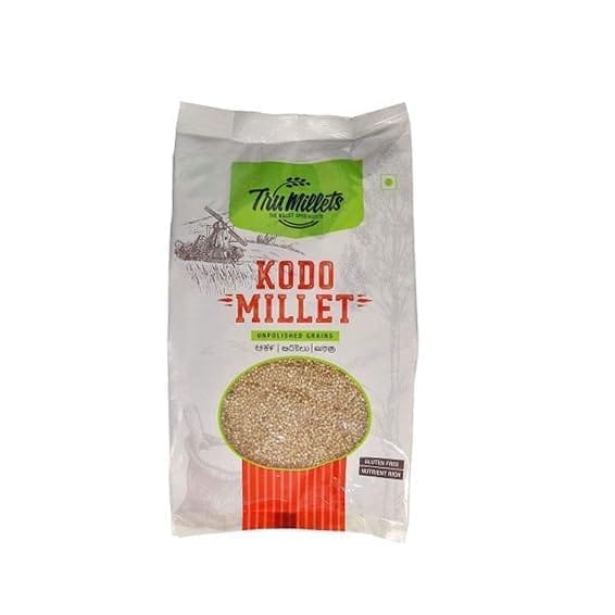 Trumillets 500gm Kodo Millet Whole Grain | Gluten Free | No Chemicals | High Plant Protein and Fibre | Dosa, Uttapam, Dhokla Batter Replacement | Vegan | Just Cook for 10 minutes