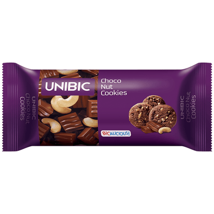 UNIBIC Choco Nut Cookies, 75 g Carton