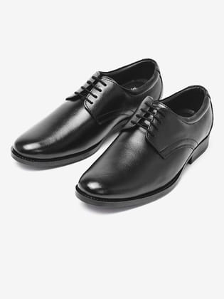Refined Classic: Delco's Men's Derby Shoes-40 / BLACK