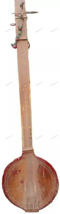 Profesional Rajasthani Folk Musical String Instrument Wooden Chautara Tandura