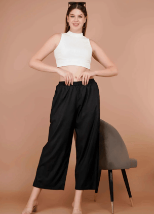 Black Palazzo Pants for Women  Stylish and Comfortable