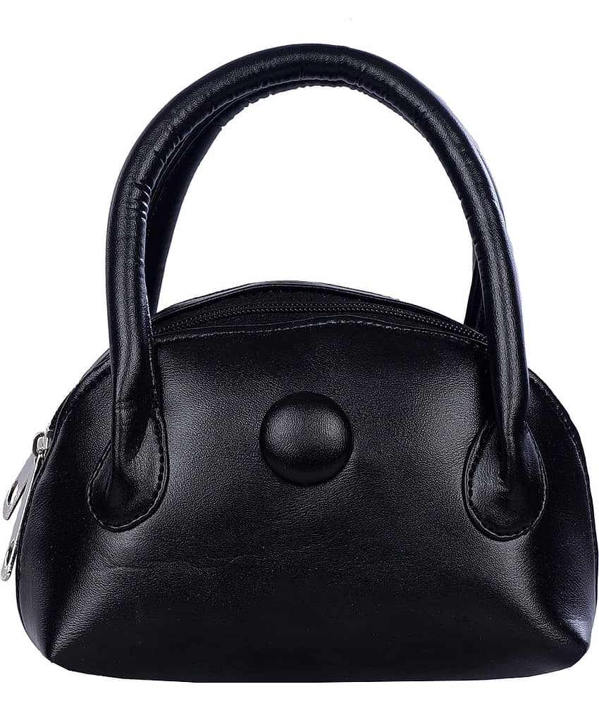 Leather Land Handheld Faux Leather Set of 1 ( Black )