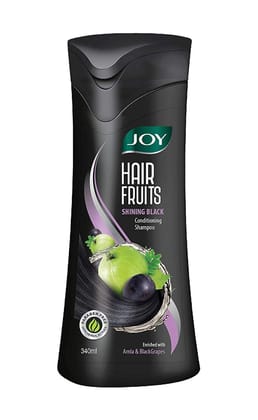 Joy Hair Fruits Shining Black Conditioning Shampoo Enriched with Amla & Black Grapes, 340 ml Joy Hair Fruits Shining Black Conditioning Shampoo Enriched with Amla & Black Grapes, 340 ml - 340 ml (Pack of 1)
