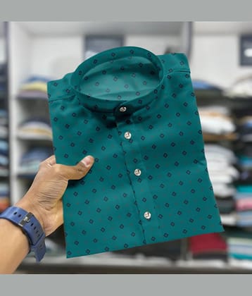 Nofilter Green Cotton Blend Men's Regular Kurta ( Pack of 1 )