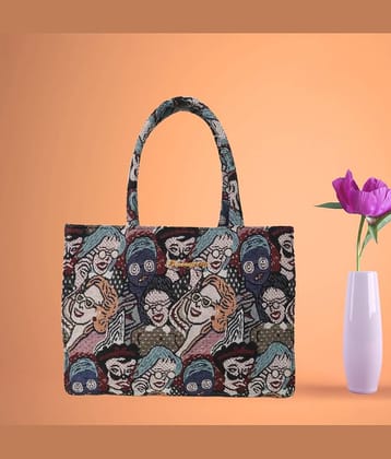 TCRAZY Shoulder Bag Jute Set of 1 ( Multicolor )