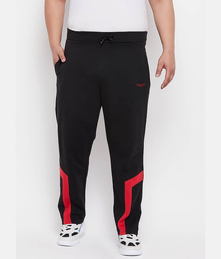 AUSTIVO - Black Cotton Blend Men's Trackpants ( Pack of 1 )
