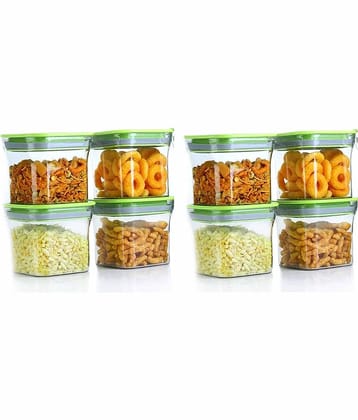 Analog kitchenware - Polyproplene Green Food Container ( Set of 8 - 550 )