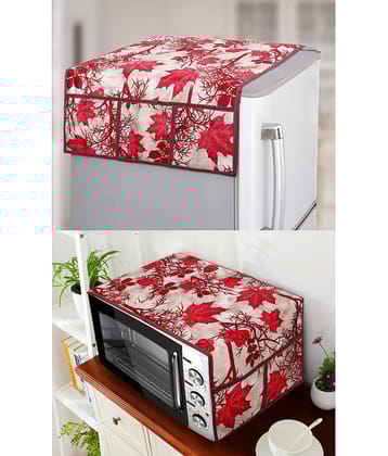 E-Retailer - Multicolor Polyester Fridge  Top Cover (Pack of 2)