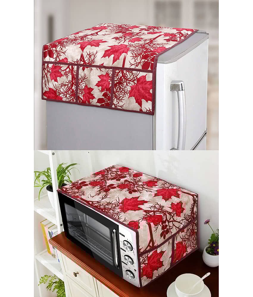 E-Retailer - Multicolor Polyester Fridge  Top Cover (Pack of 2)