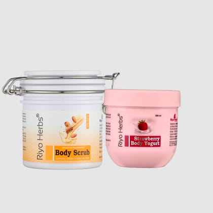 Body Scrub & Strawberry Body Yogurt