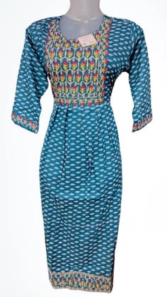 Blue ButtonUp Cotton Top