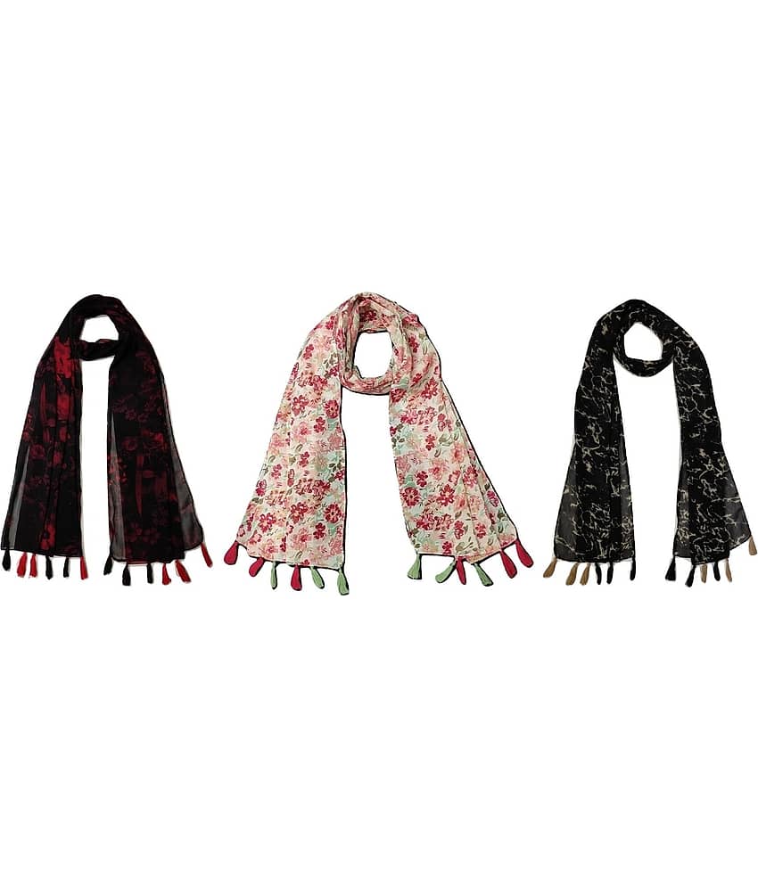 stolevilla Multi Printed Poly Cotton Yarn Stoles