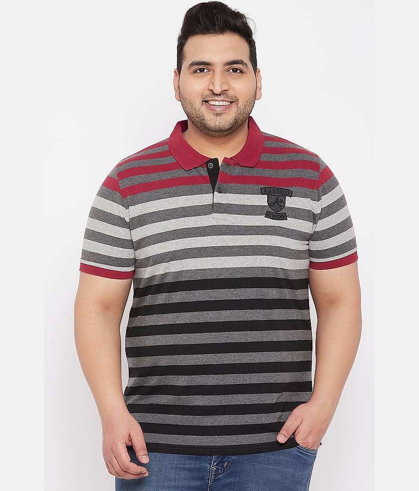 AUSTIVO - Multicolor Cotton Blend Regular Fit Men's Polo T Shirt ( Pack of 1 )