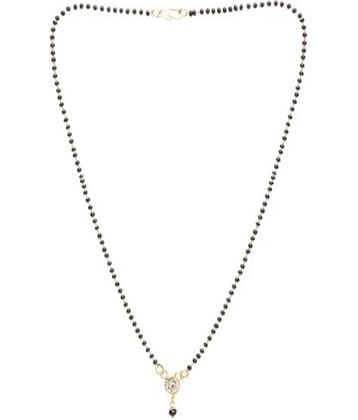 PUJVI - Black Mangalsutra ( Pack of 1 )