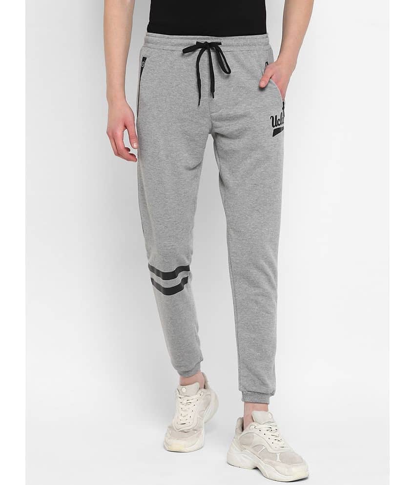 UCLA - Grey Melange Cotton Blend Men's Sports Joggers ( Pack of 1 )