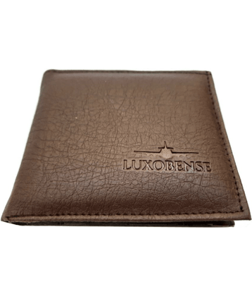 LUXOBENSE - PU Brown Men's Two Fold Wallet ( Pack of 1 )