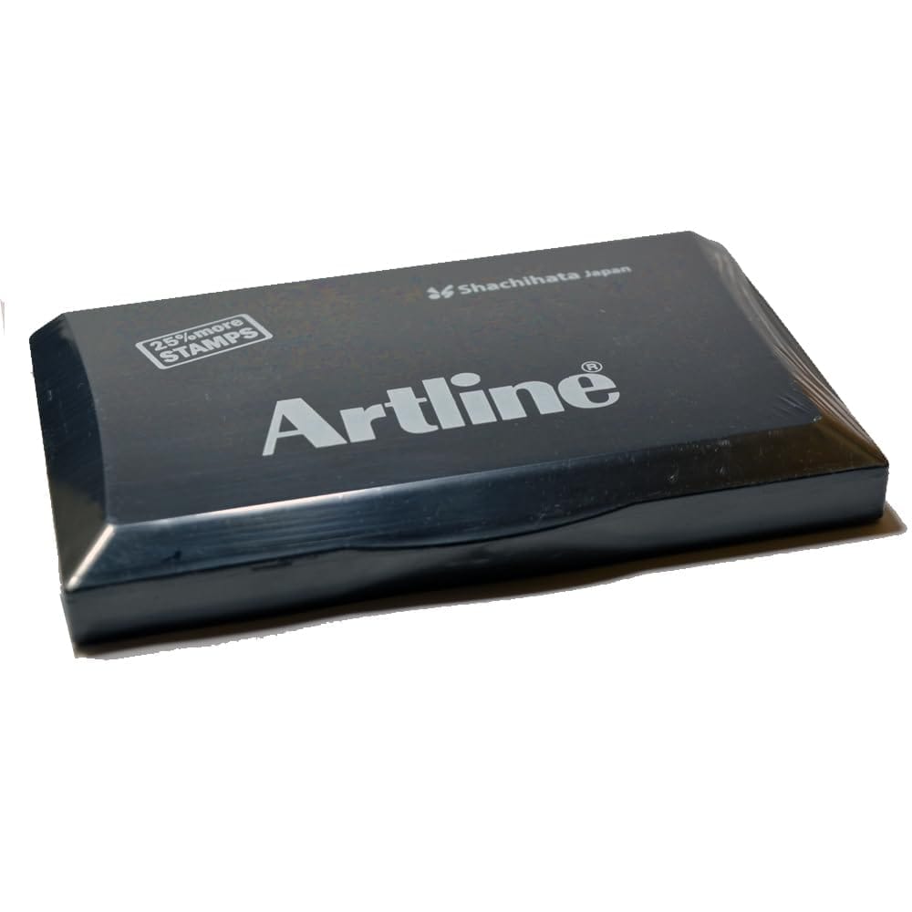 Artline Plastic Stamp Pad Small Size 101 MM X 61 MM Black Colour Pack of 10
