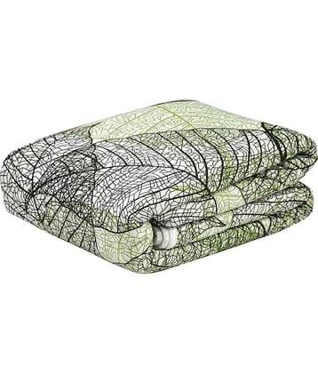 DIVINE CASA Double Cotton Green Floral Dohar