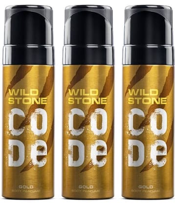 Wild Stone CODE Gold Body Perfume for Men, Pack3(50ml each) Eau De Parfum (EDP) For Men 3 ( Pack of 3 )